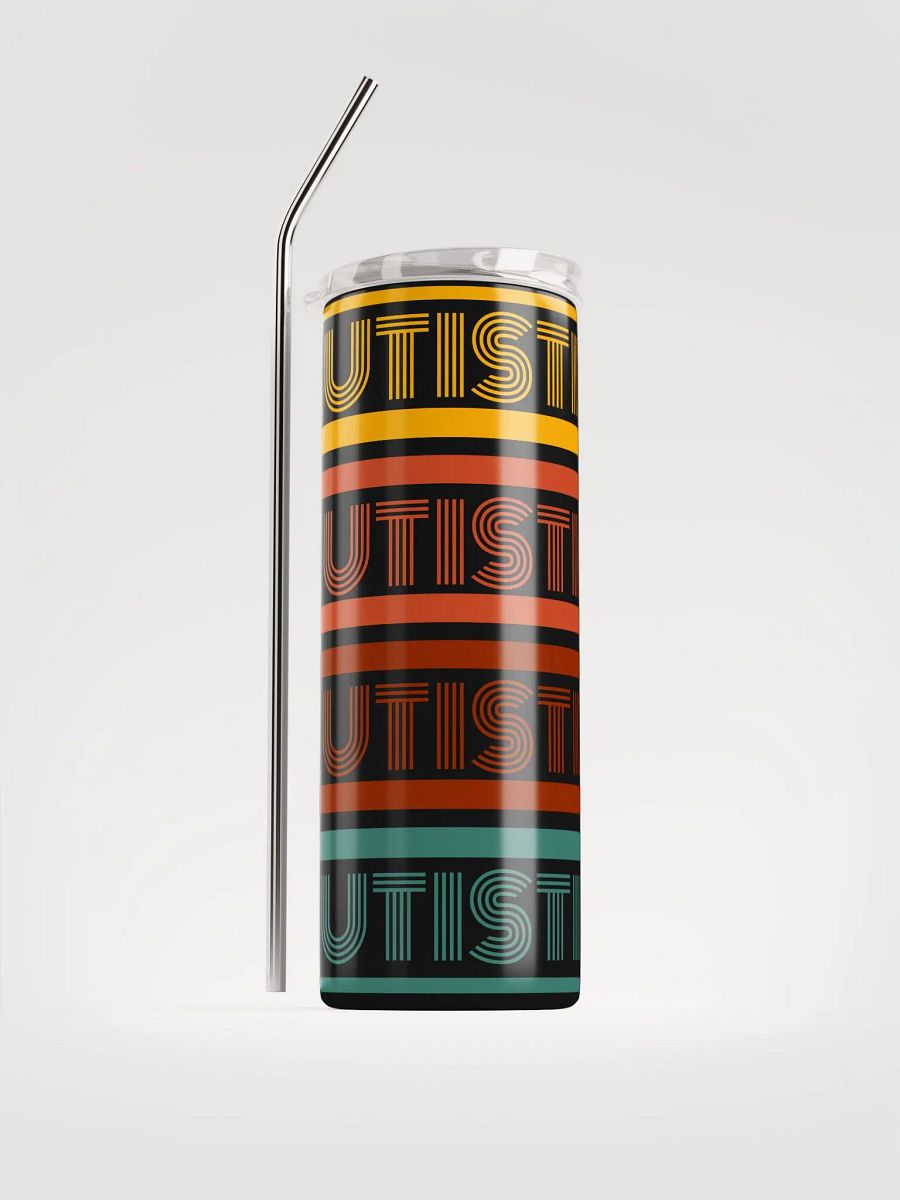 Autistic Retro Wrapped Stainless Steel Tumbler product image (2)
