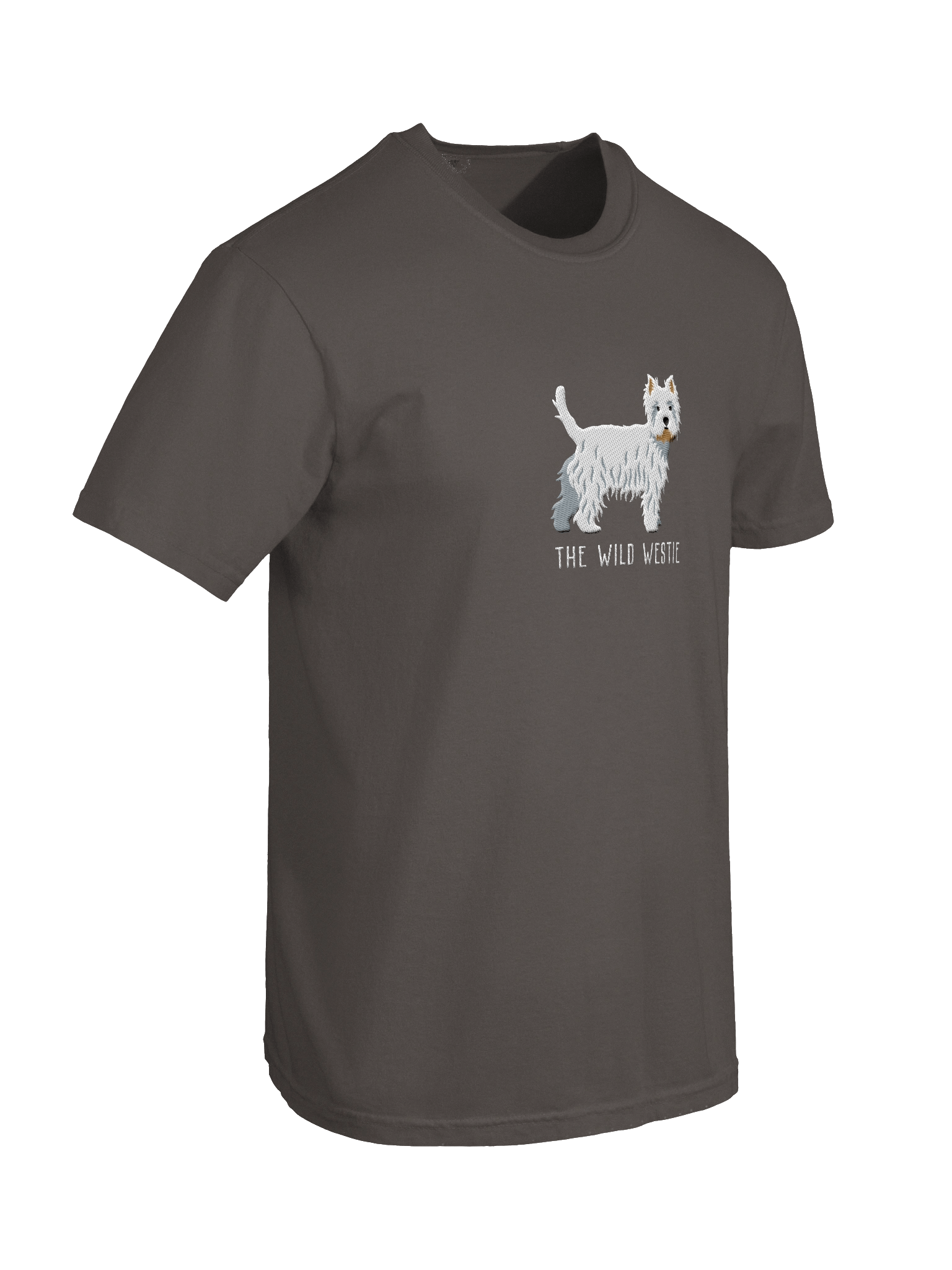 The Wild Westie T-Shirt(Embroidered) of a West Highland White Terrier product image (48)