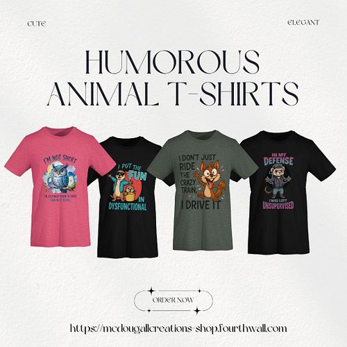 🦉😂 Ready to wear your wild side?
Add a splash of humor and cuteness to your wardrobe with our humorous animal T-shirts! Wheth...
