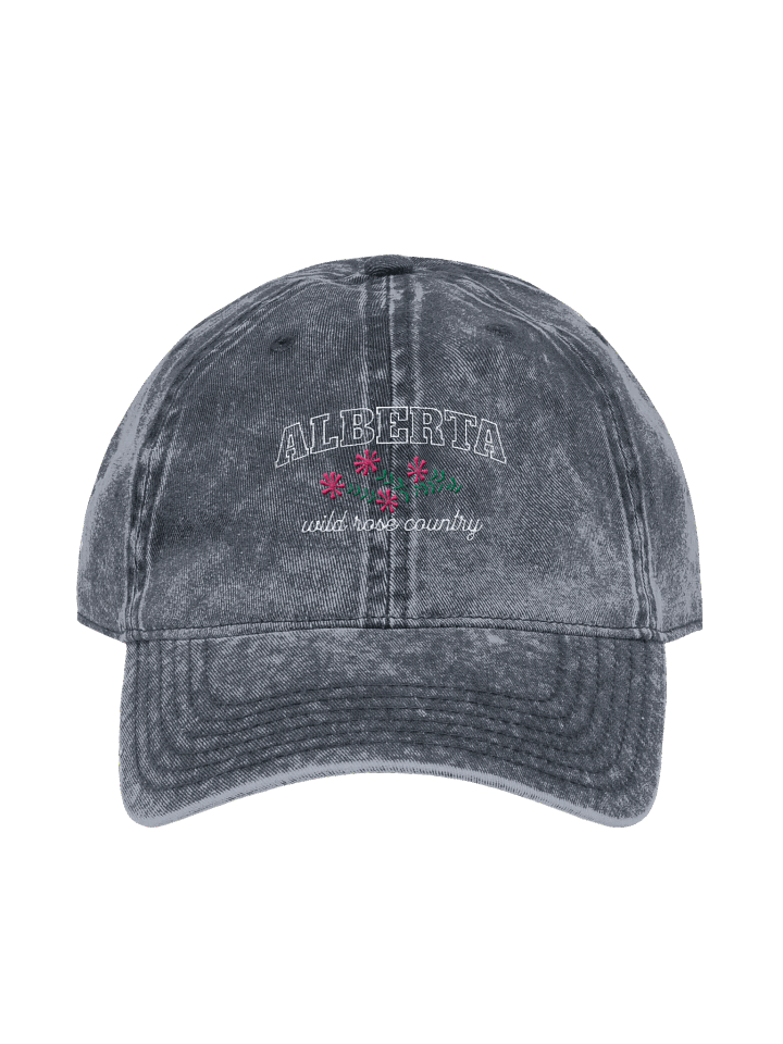 Alberta Wild Rose Country Embroidery Vintage Denim Hat product image (22)