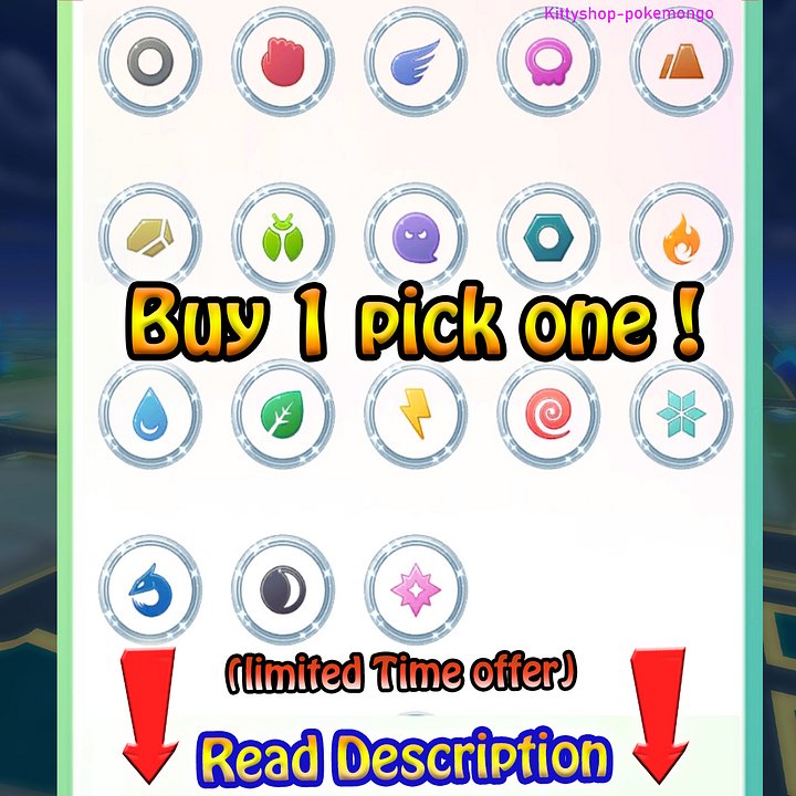 🔵Pokémon Go!🎖- Pokemon Type Catching (safest!) Platinum Medal Buy 1 Pick 1 Achievement! (limited offer) product image (1)