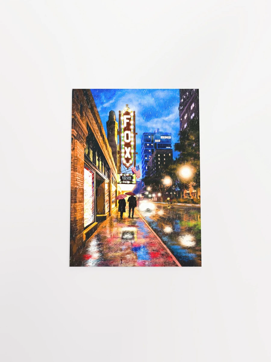 Fox Theatre At Night – Rainy Atlanta Matte Poster product image (36)