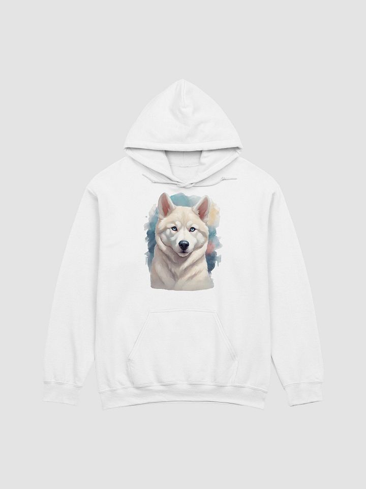 White Siberian Husky Classic Hoodie product image (2)