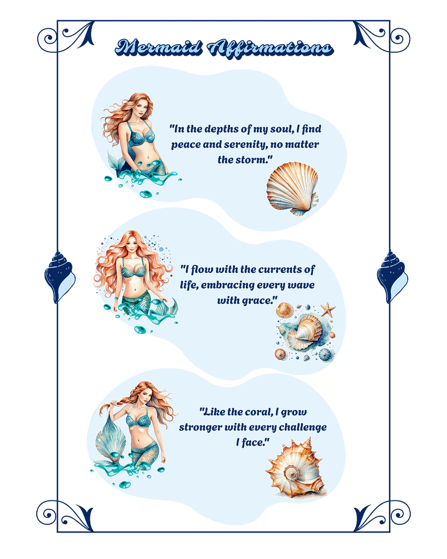 Mermaid Affirmations Encouraging Words T-Shirt product image (2)