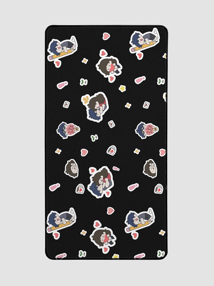 BLACK sticker design Desk Mat 15.5" x 31.5" product image (2)