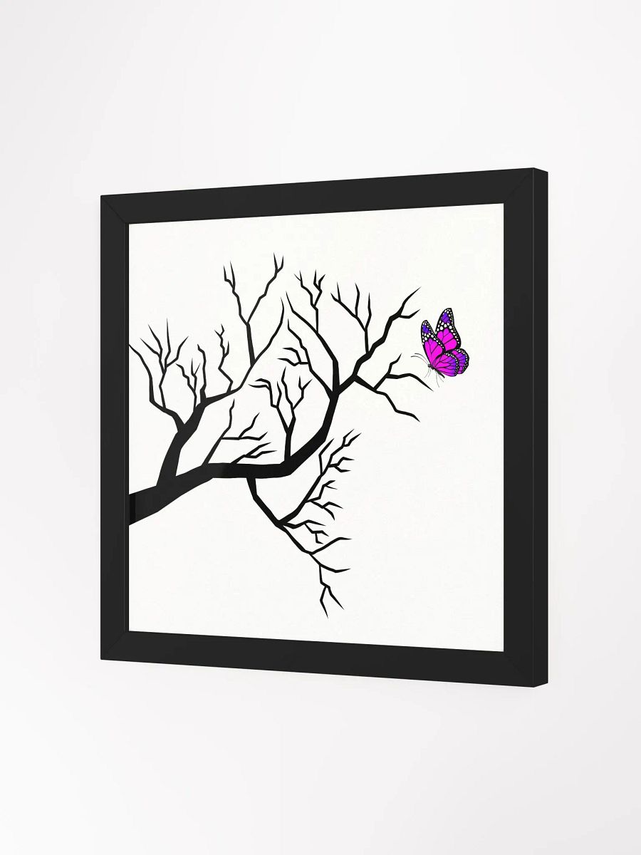 Vibrant Butterfly on Dead Tree Framed Poster product image (3)