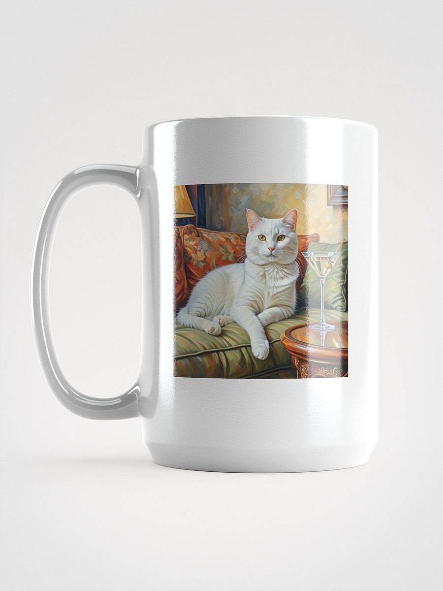 CLASSEY CAT ON COUCH NEXT TO MARTINI product image (6)