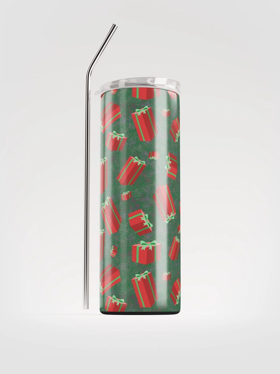Retro Floating Red Presents Stainless Steel Tumbler with Straw product image (8)