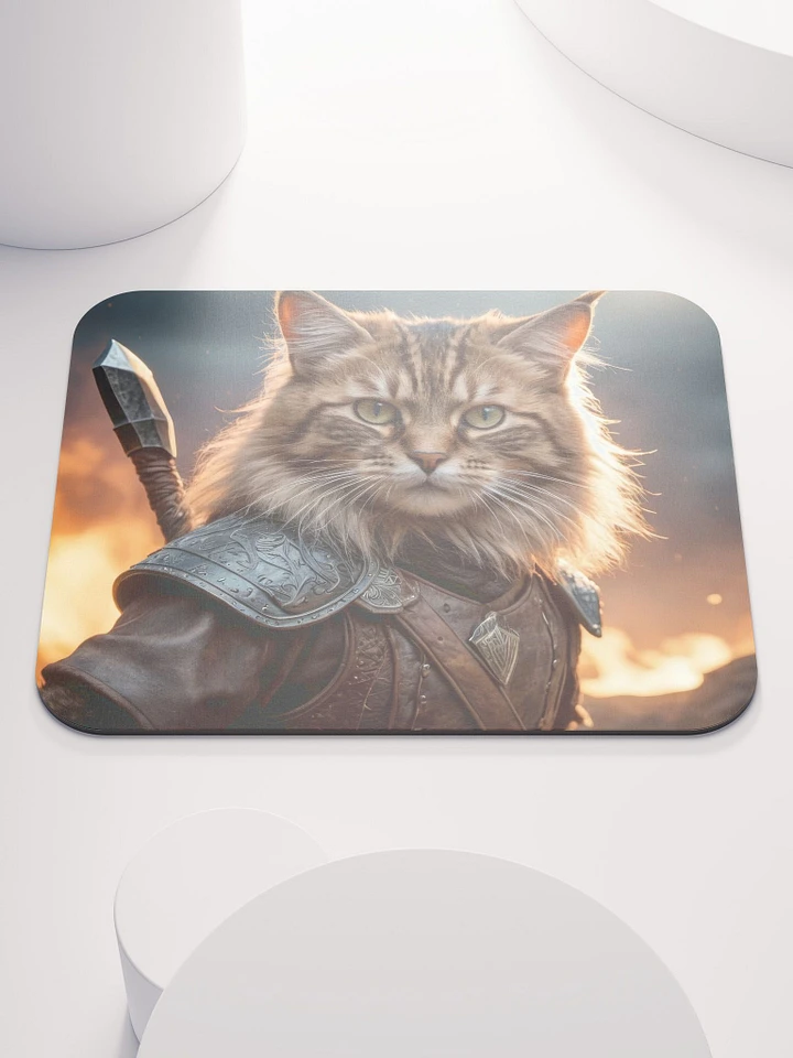 Badass Barbarian Cat Mouse Pad Classic product image (1)