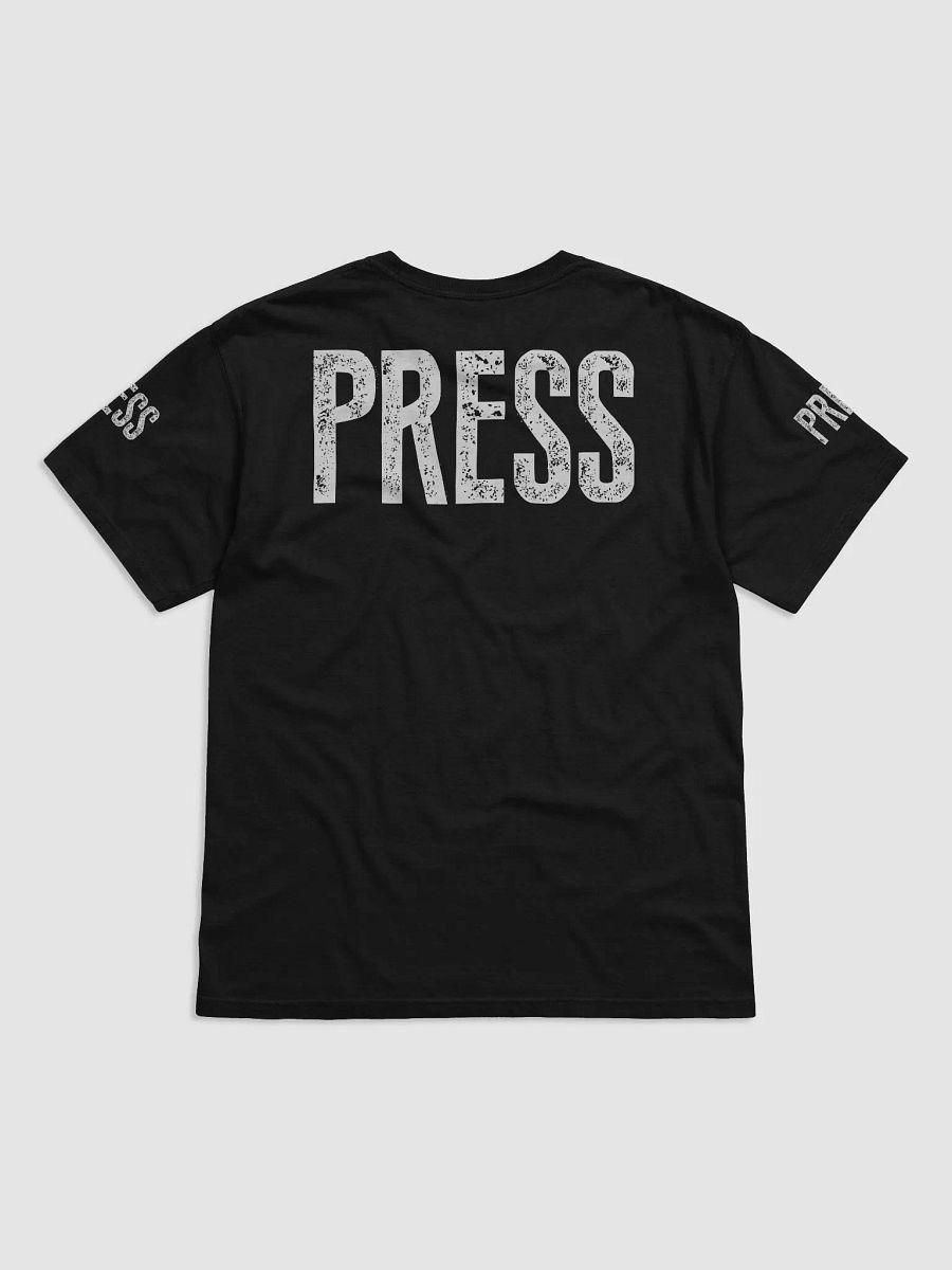 White PRESS Text 2D Logo Comfort: Heavyweight T-Shirt product image (6)