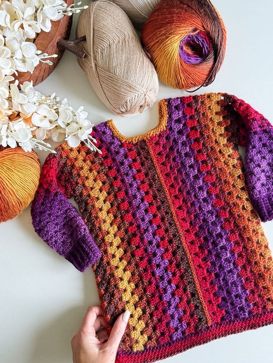 Children's Retro Granny Dress Crochet Pattern product image (6)