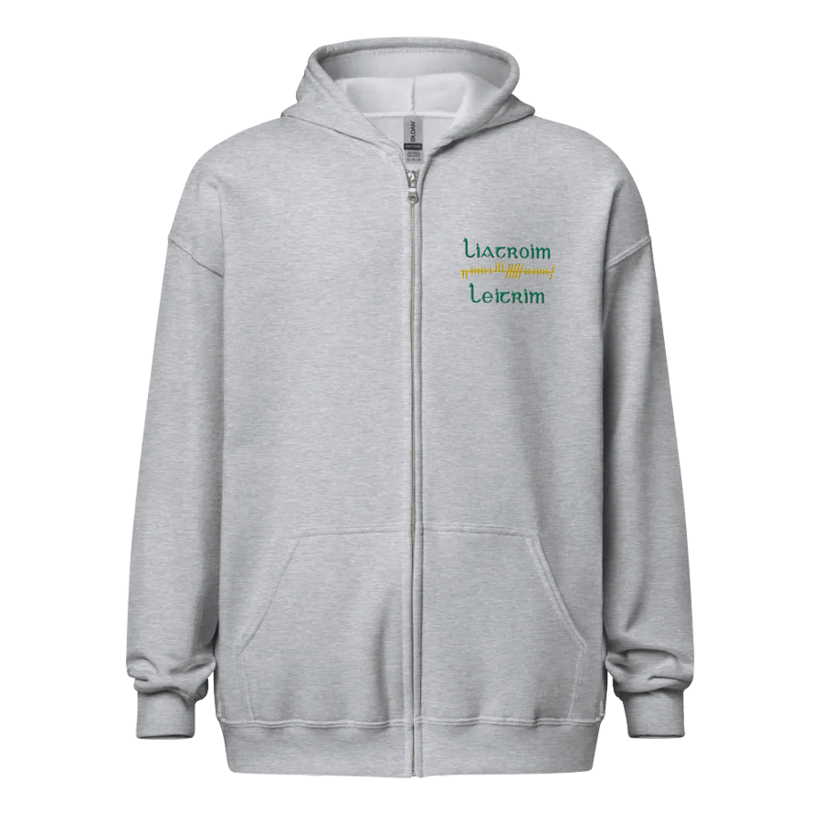Leitrim/Liatroim Orthodox style Ogham embroidered Zip Hoodie product image (21)