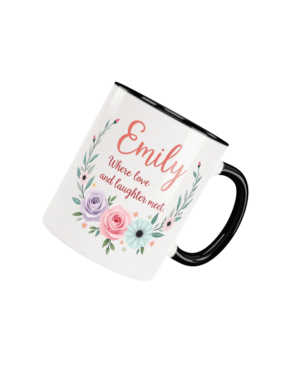 Personalized Mug: "Emily, Where Love and Laughter Meet" product image (4)