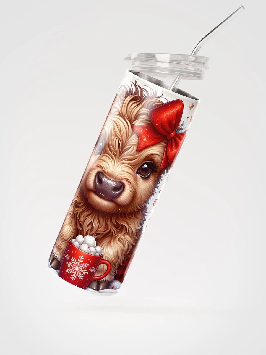 20 oz Christmas Cocoa Highland Cow Tumbler product image (3)