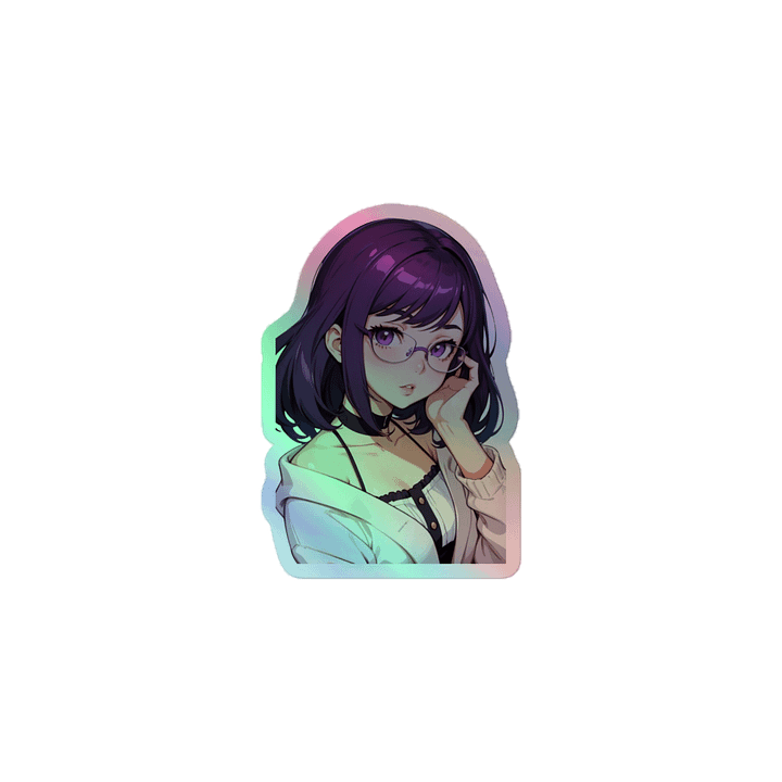 (PURPLE WAIFU) HOLOGRAPHIC" STICKERS product image (1)
