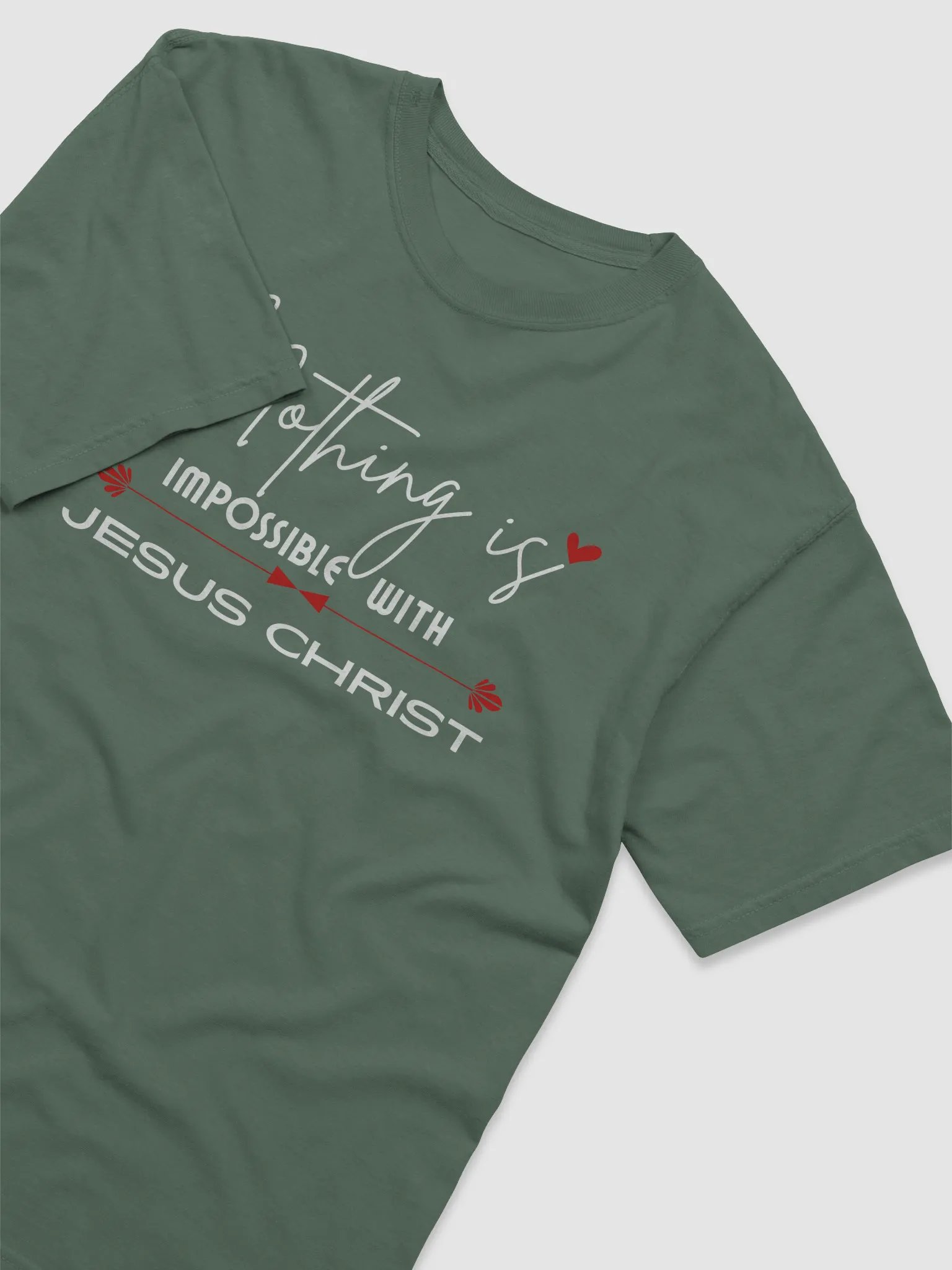 Nothing Is Impossible With Jesus Christ. Comfort T-shirt product image (14)