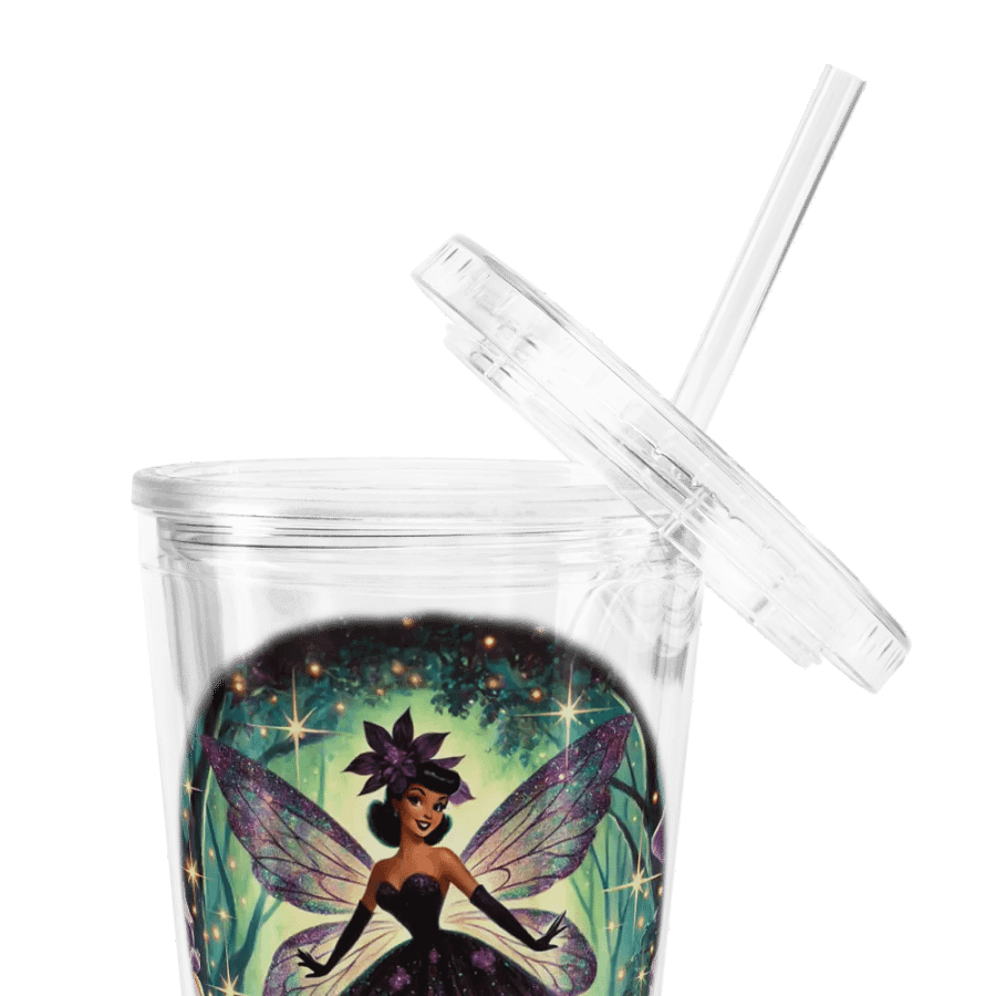 Enchanted Forest Purple Iris Fairy Double Wall Tumbler product image (5)