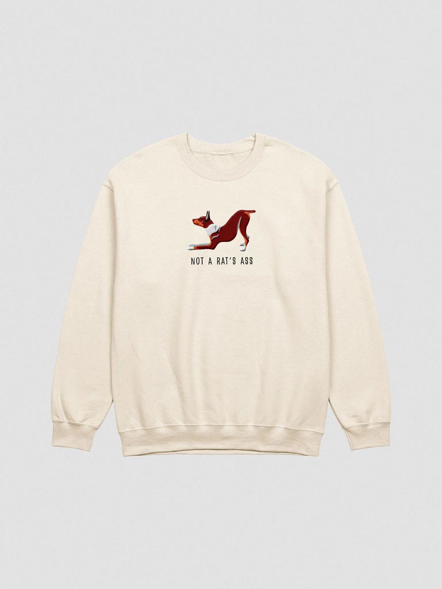 Not a Rat's Ass Sweatshirt (Embroidered) of a Rat Terrier(Brown & Tan) product image (4)