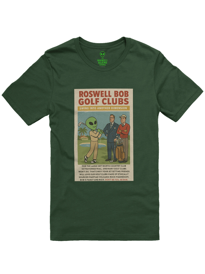 Martian Golf Clubs 1950's Roswell Aliens Retro Poster Unisex T-Shirt product image (49)