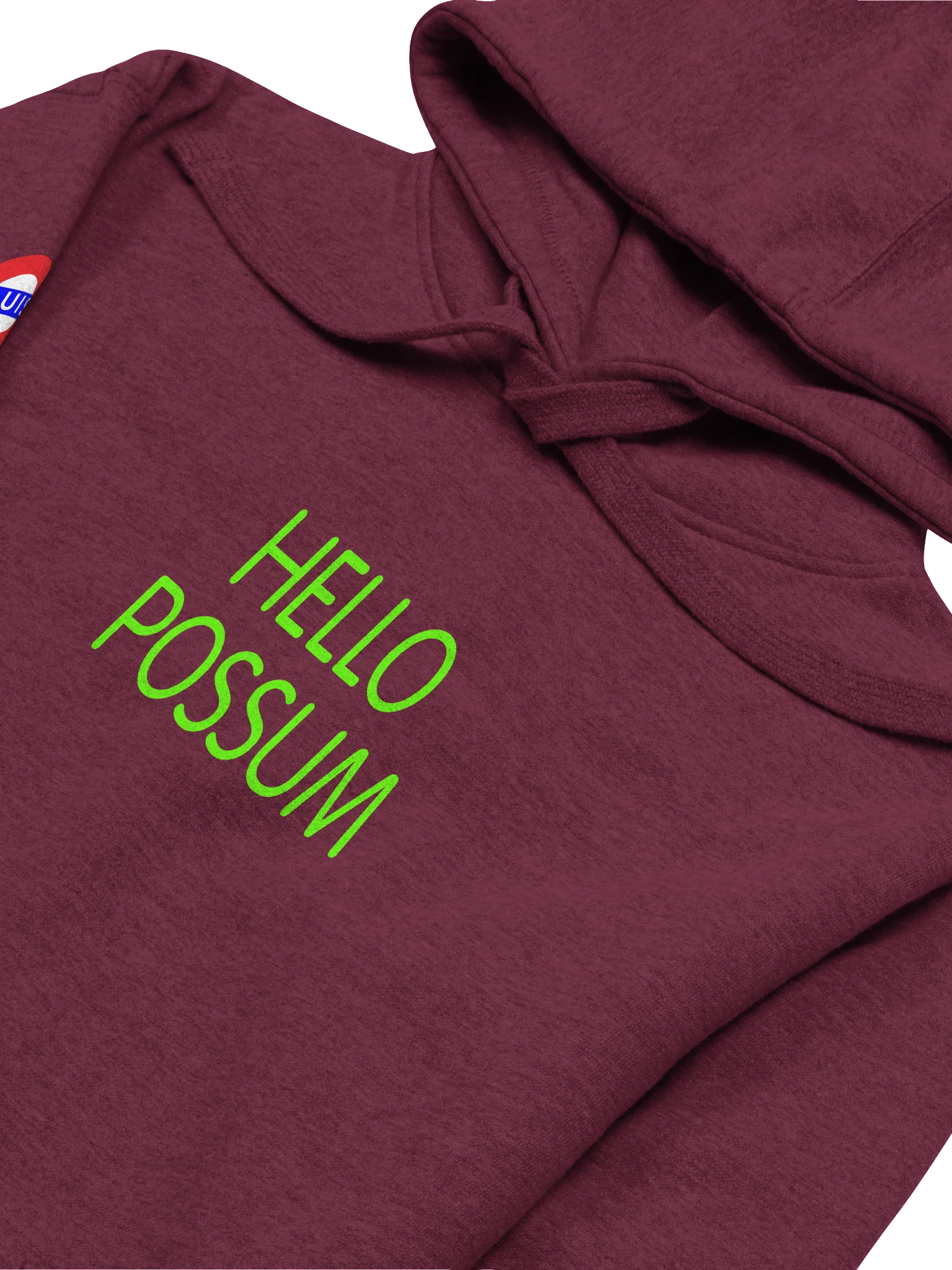 Hello Possum Graphic Hoodie - Lime Green product image (7)