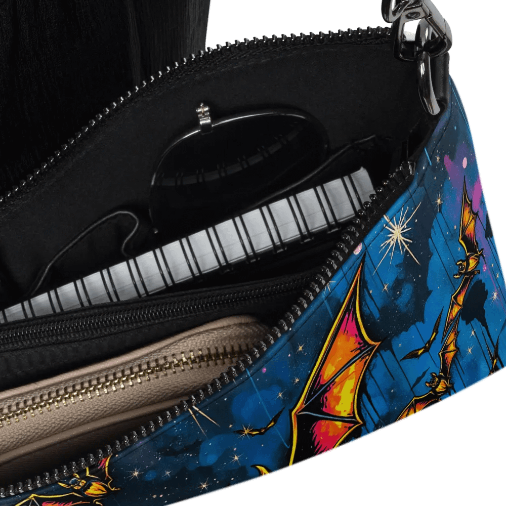 Night Skyline Bat Dance Crossbody Bag product image (6)