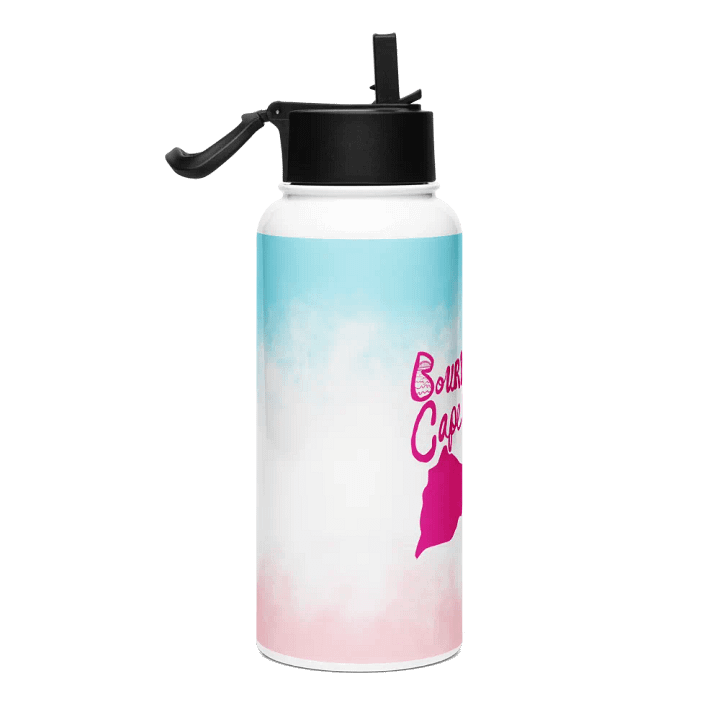 BOURNE to Cape Cod™ | Pink Logo | Stainless Steel Water Bottle | Iconic Pink, White & Blue product image (2)