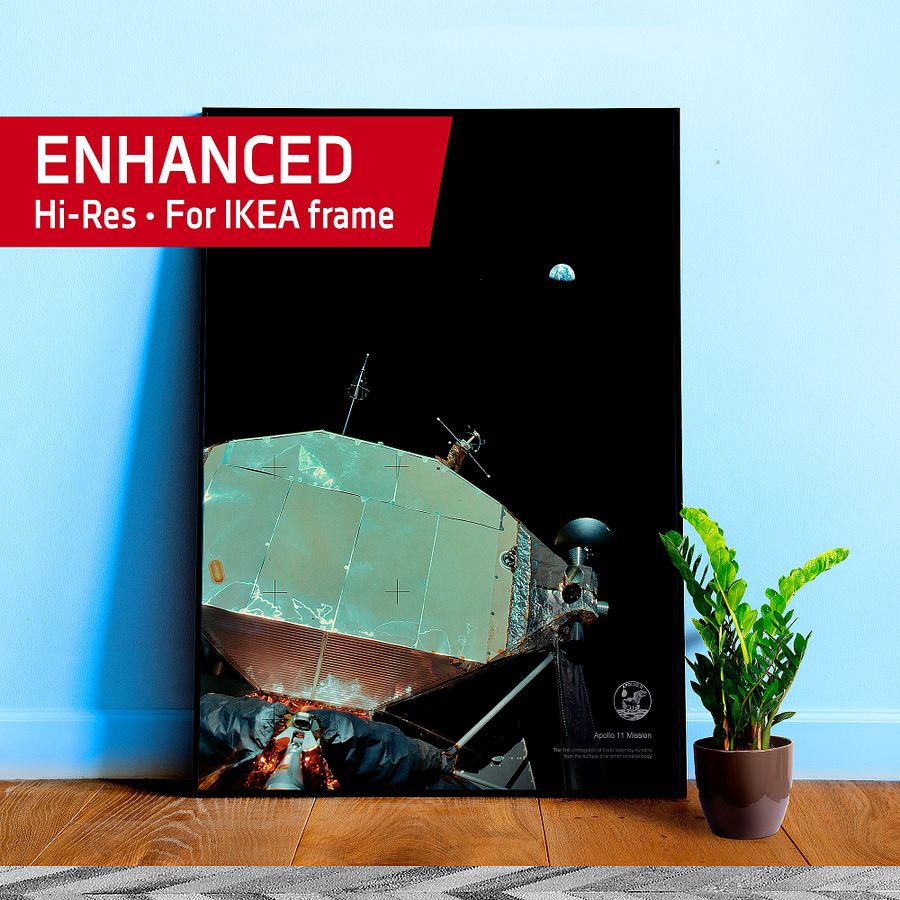 NASA Apollo 11: View of Earth, 1969 — space poster, space art, photo poster, NASA print, space wall decor product image (1)