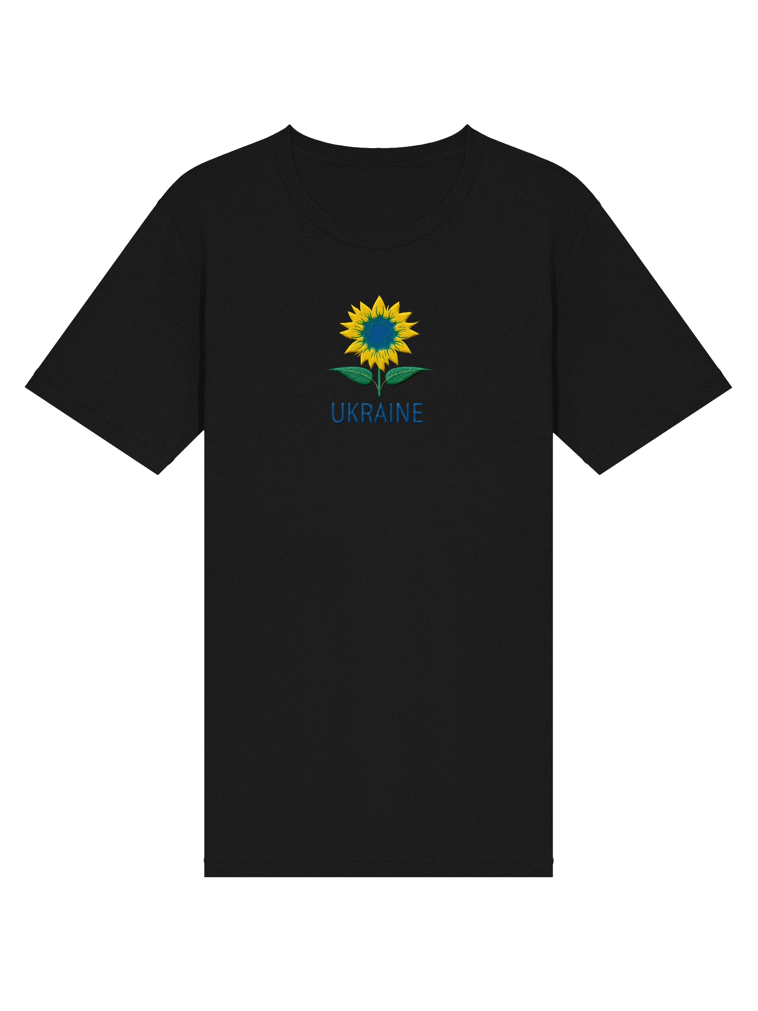 Ukraine Sunflower Ukrainian Symbol Yellow Blue Heritage Flower | Bella+Canvas Triblend Short Sleeve T-Shirt | Embroidered product image (28)