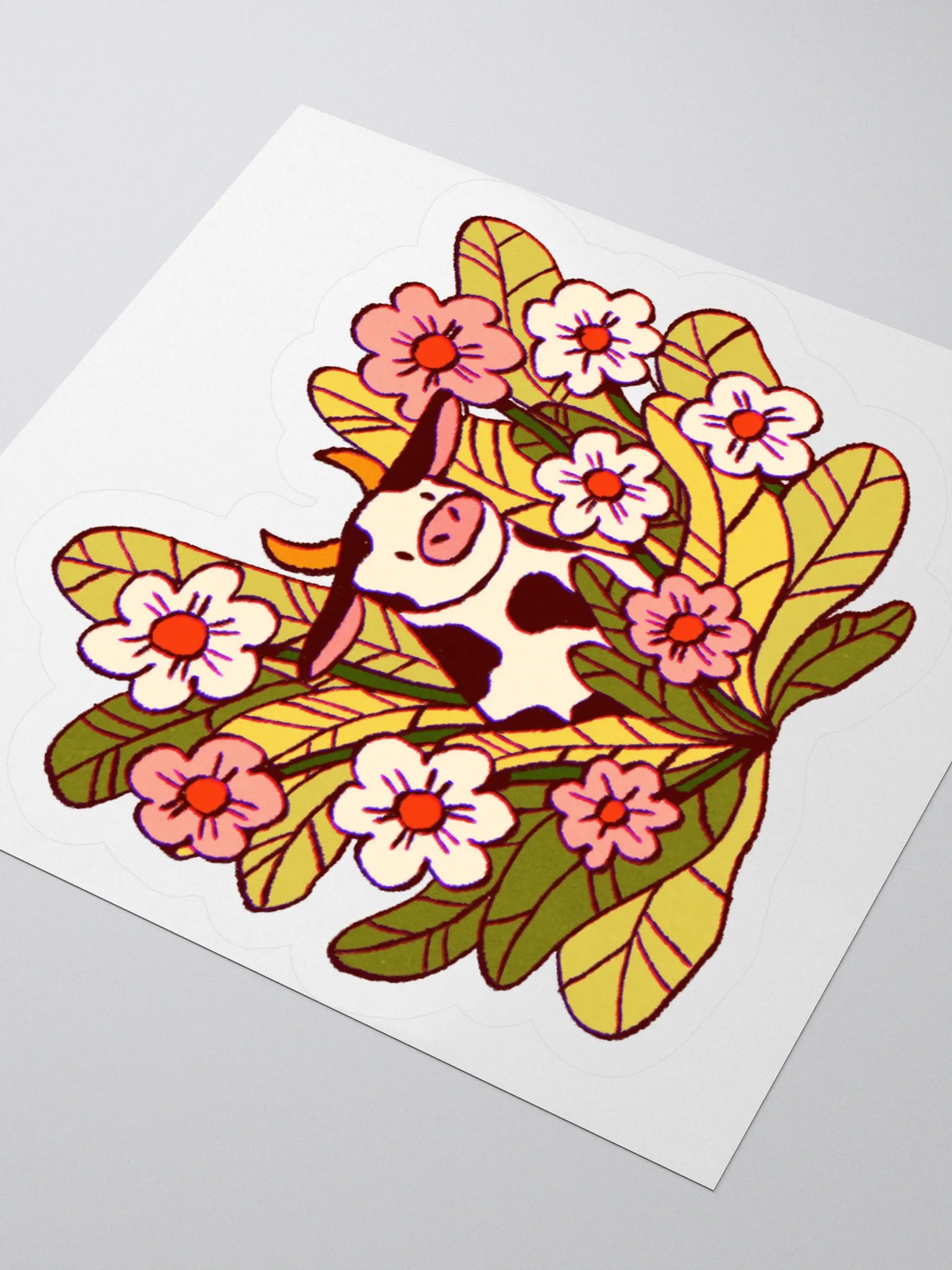 Flower Cow Sticker product image (4)