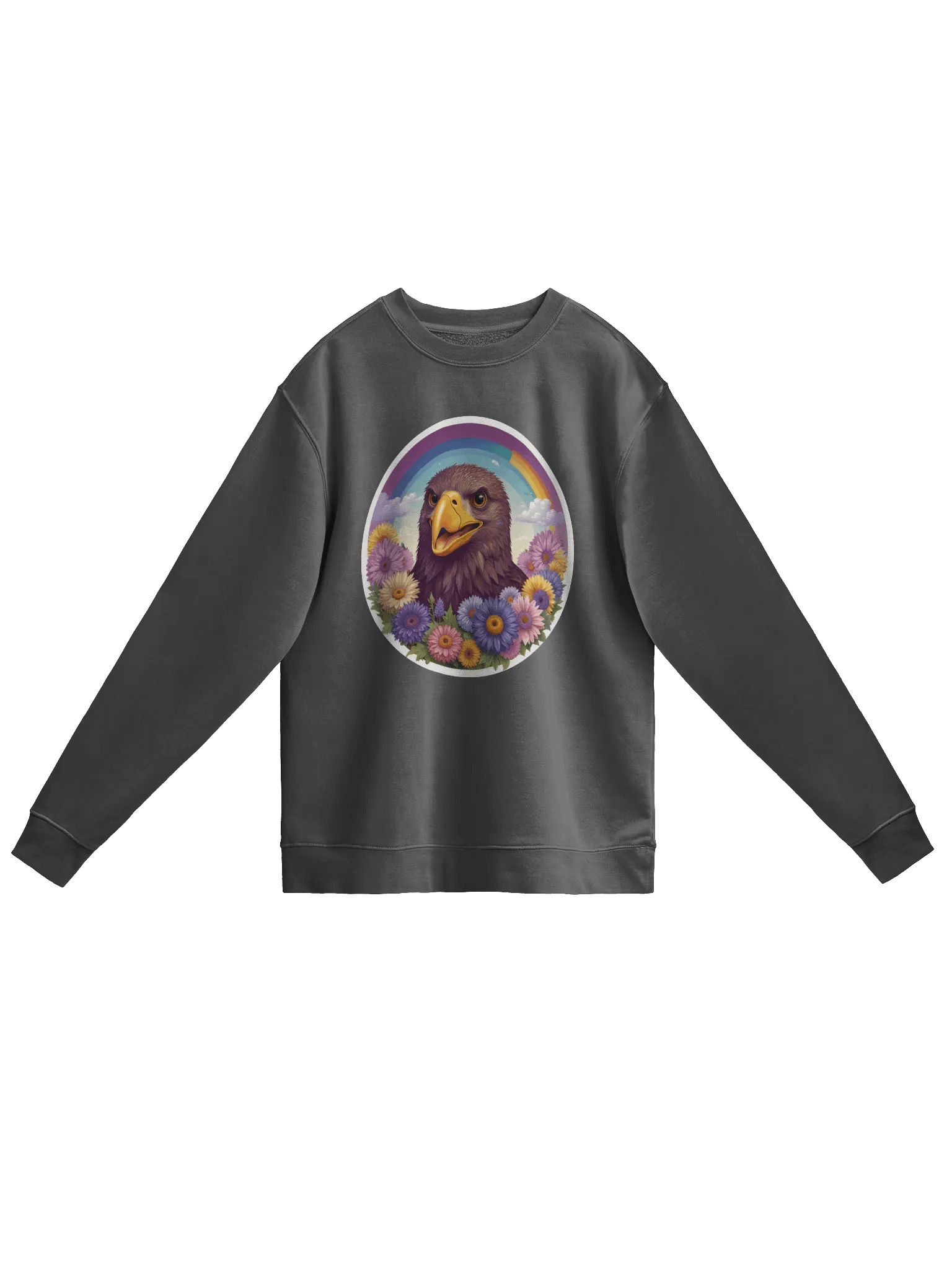 Eagle Bird and Floral Rainbow Sweatshirt product image (4)