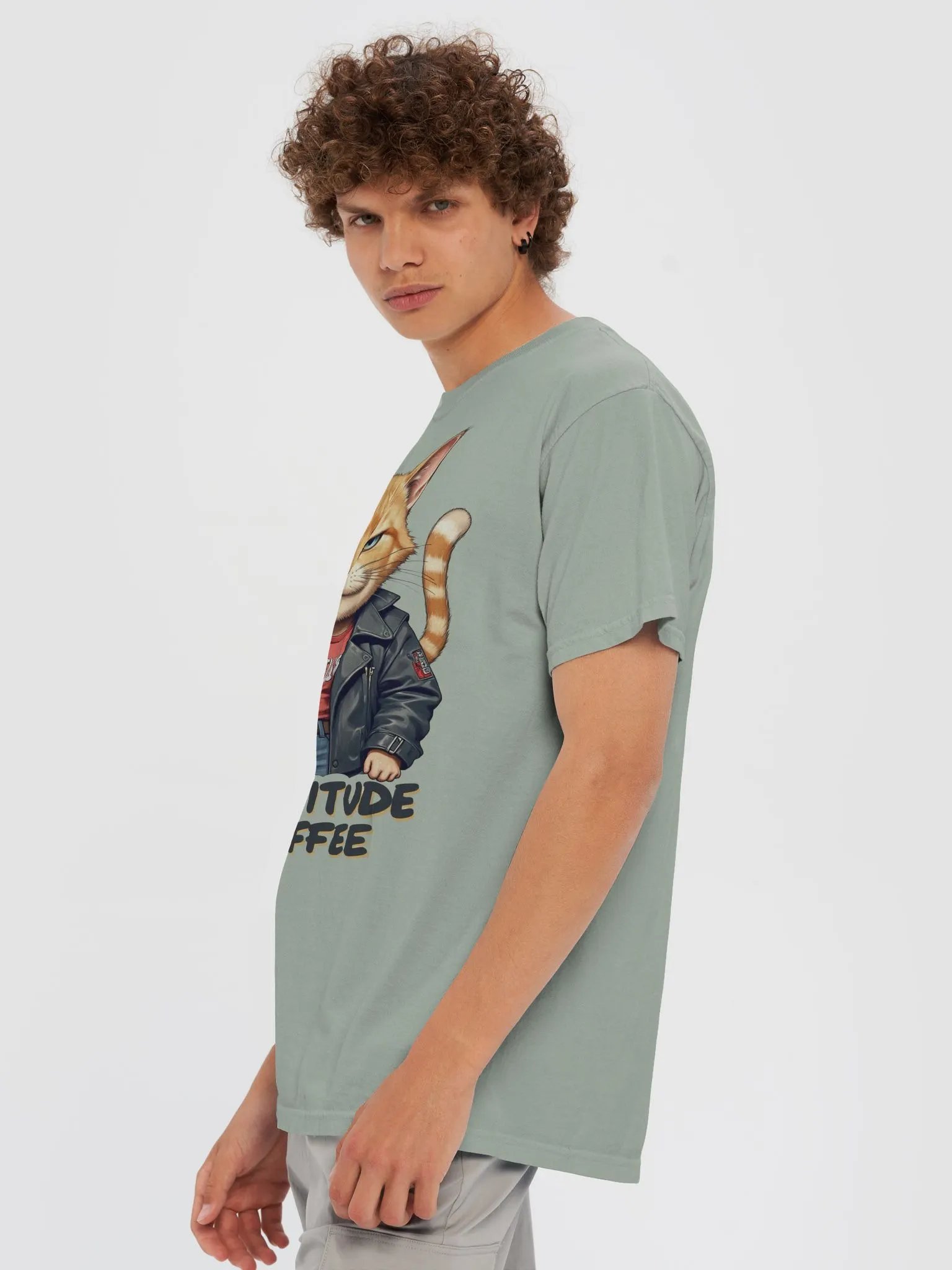 Coffee with Cattitude Comfort: Heavyweight Tee product image (82)