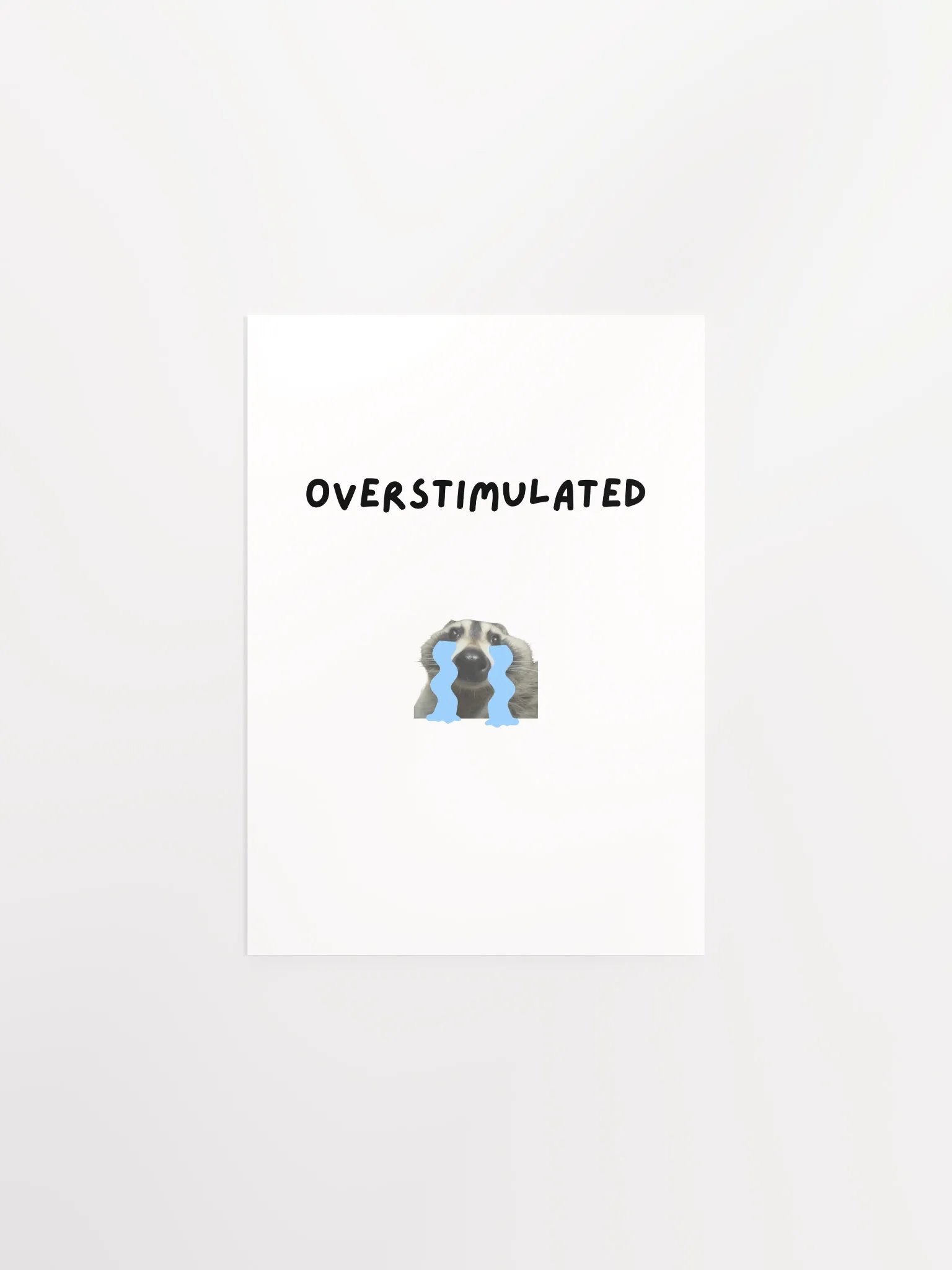 Overstimulated - Raccoon Poster product image (2)