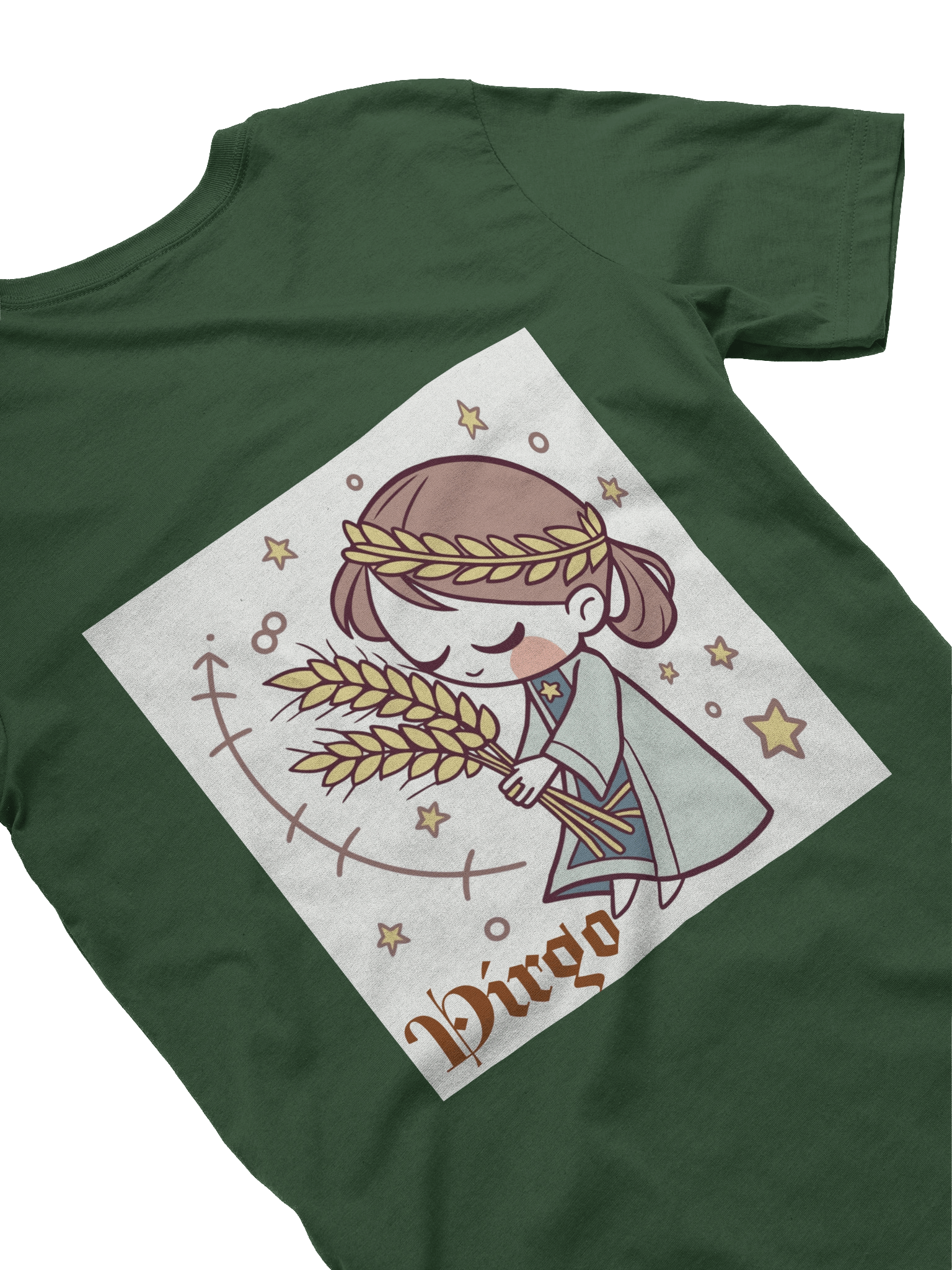 Whimsical Virgo Wheat Cartoon T-Shirt product image (97)