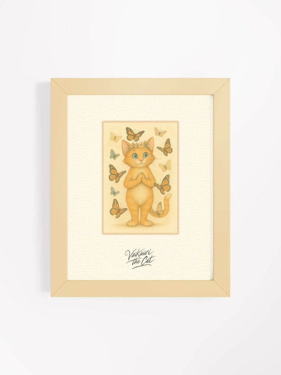 Vaikauri The Cat Framed Artprint product image (8)