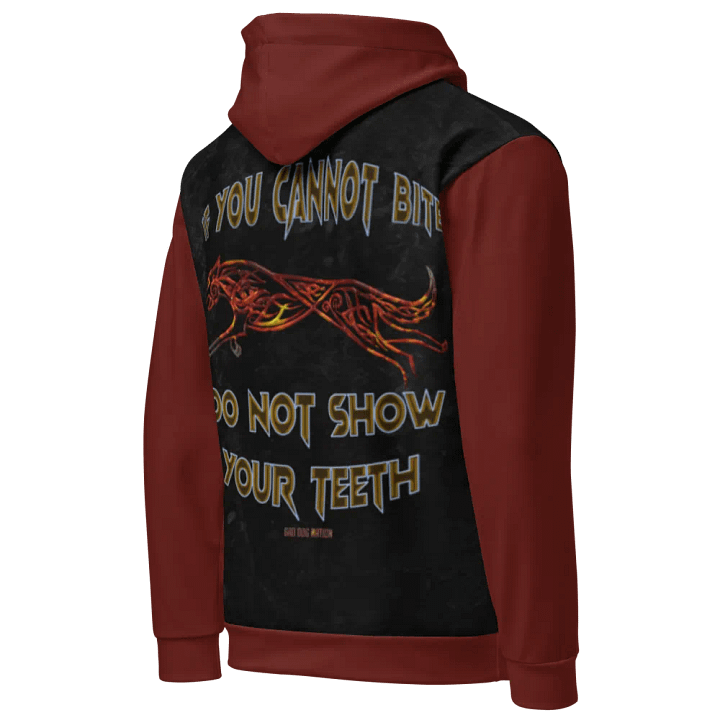 You Cannot Bite (Alternate sleeve color) - Premium Adult Unisex All Over Print K9 Hoodie product image (2)