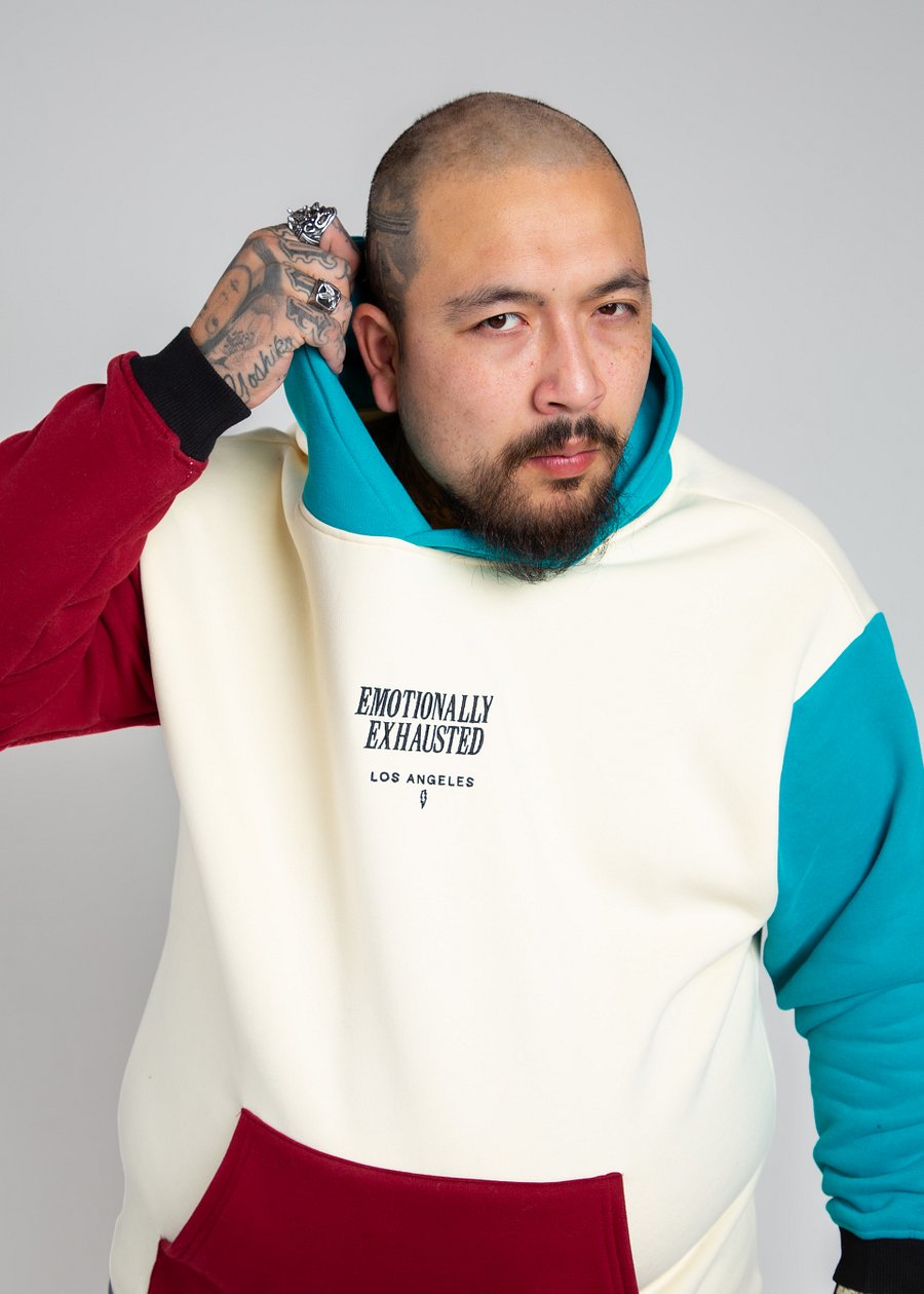 Emotionally Exhausted Color Block Hoodie product image (11)