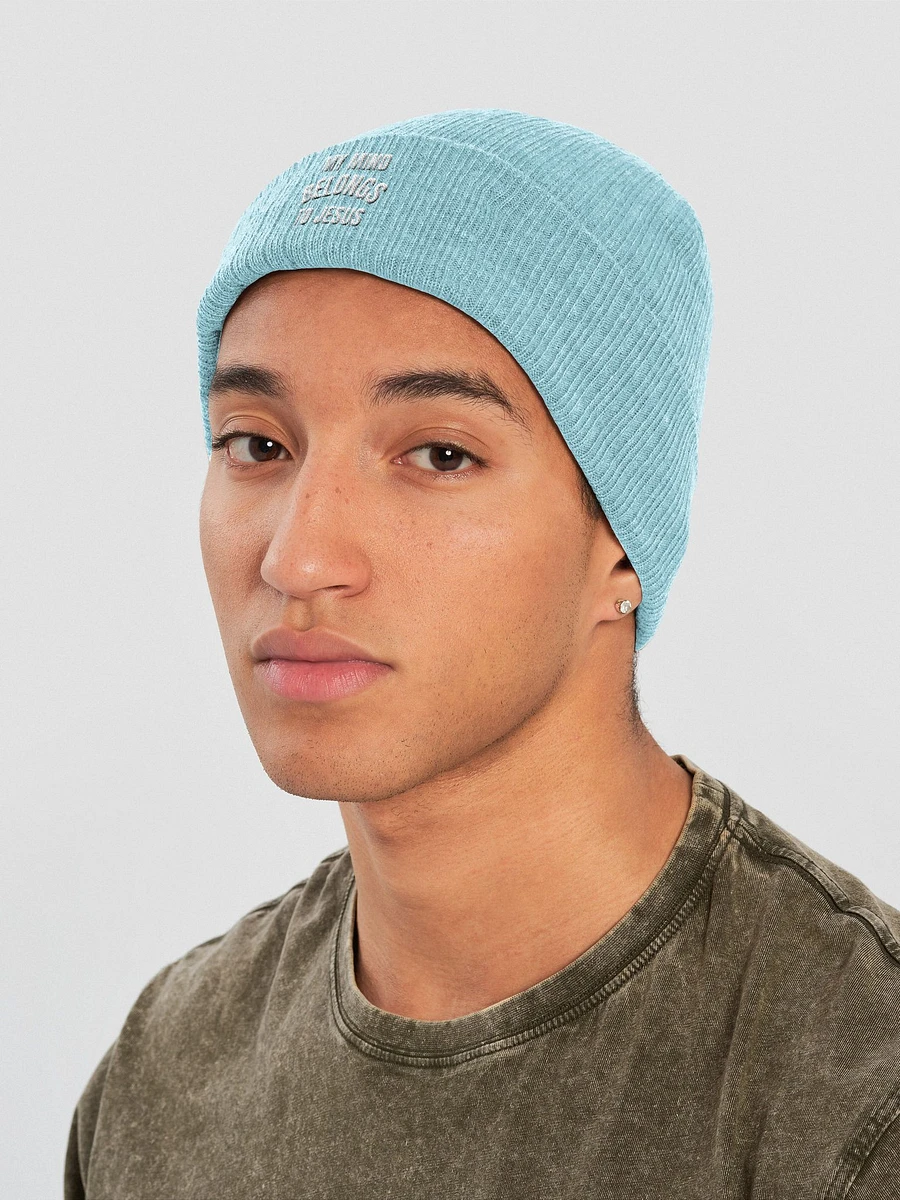 My Mind Belongs To Jesus Beanie (White Thread) product image (8)