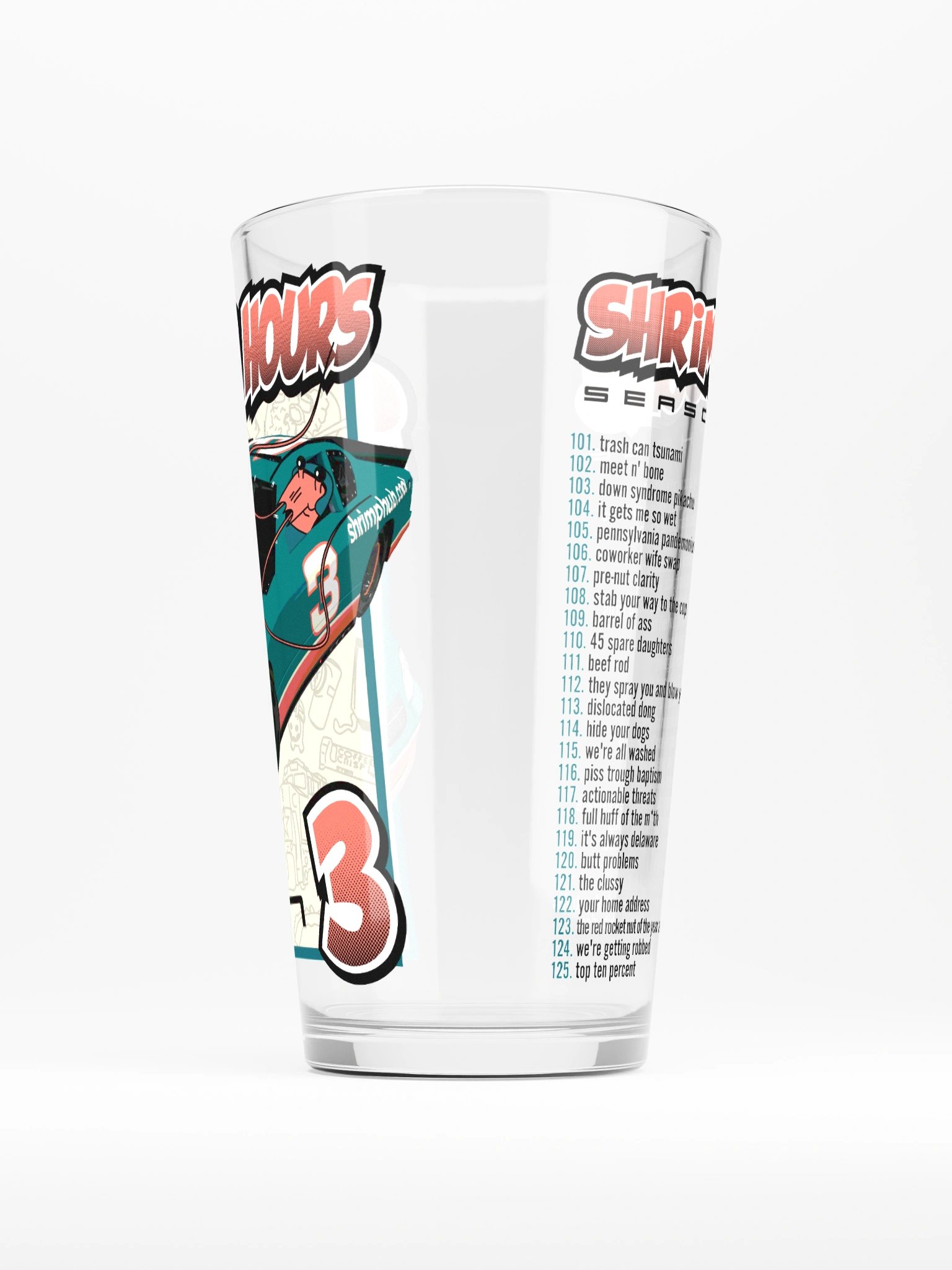 Shrimp Hours Season 3 Pint Glass product image (1)