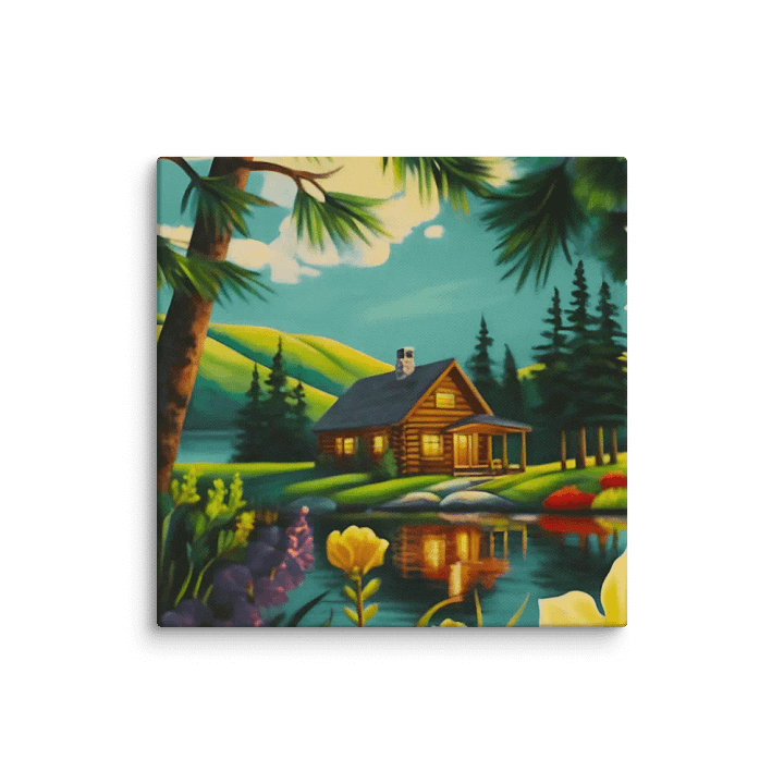 Tranquil Lakeside Haven Canvas product image (1)