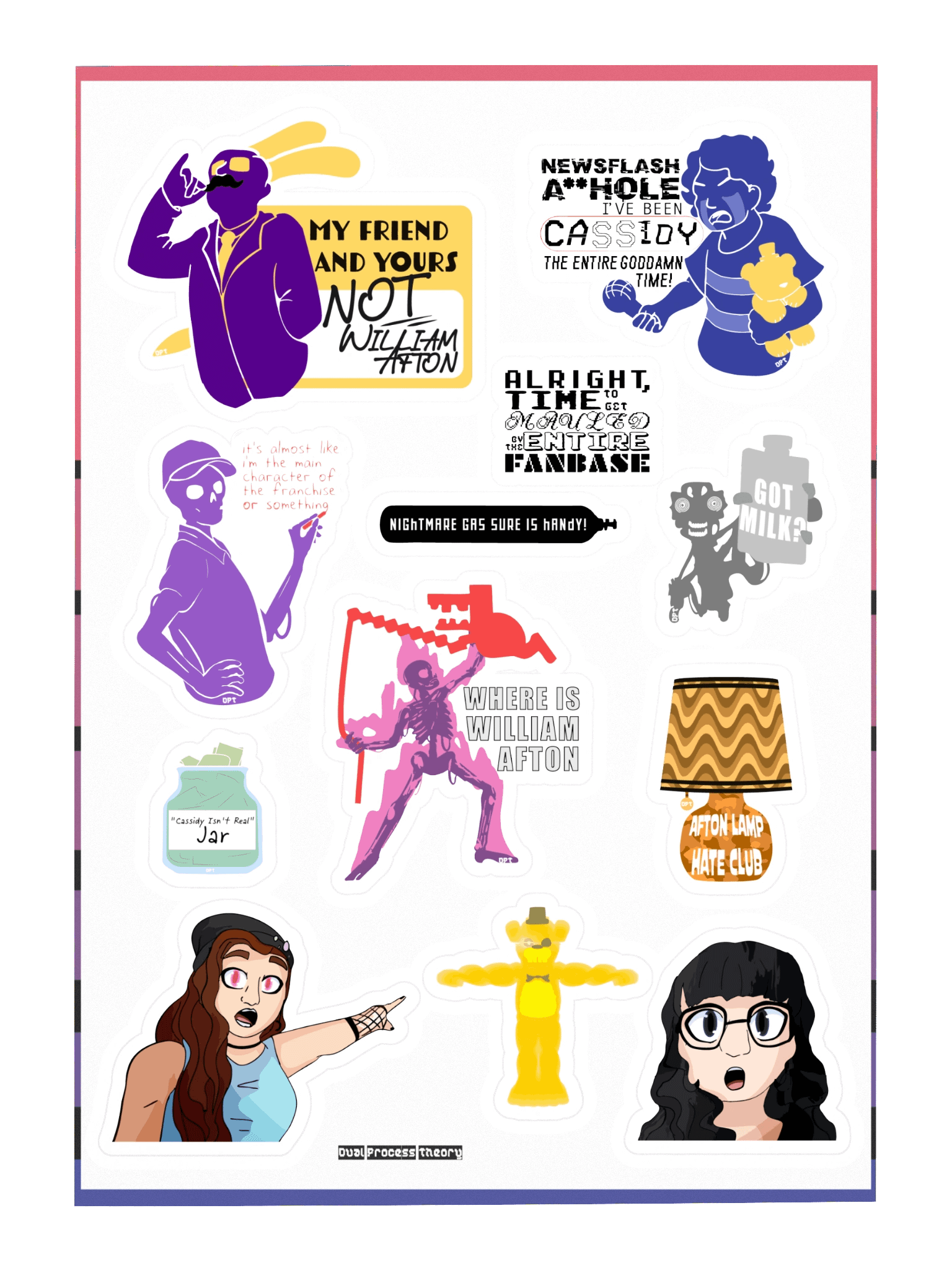 FNAF/DPT - In Joke Sticker Sheet product image (3)