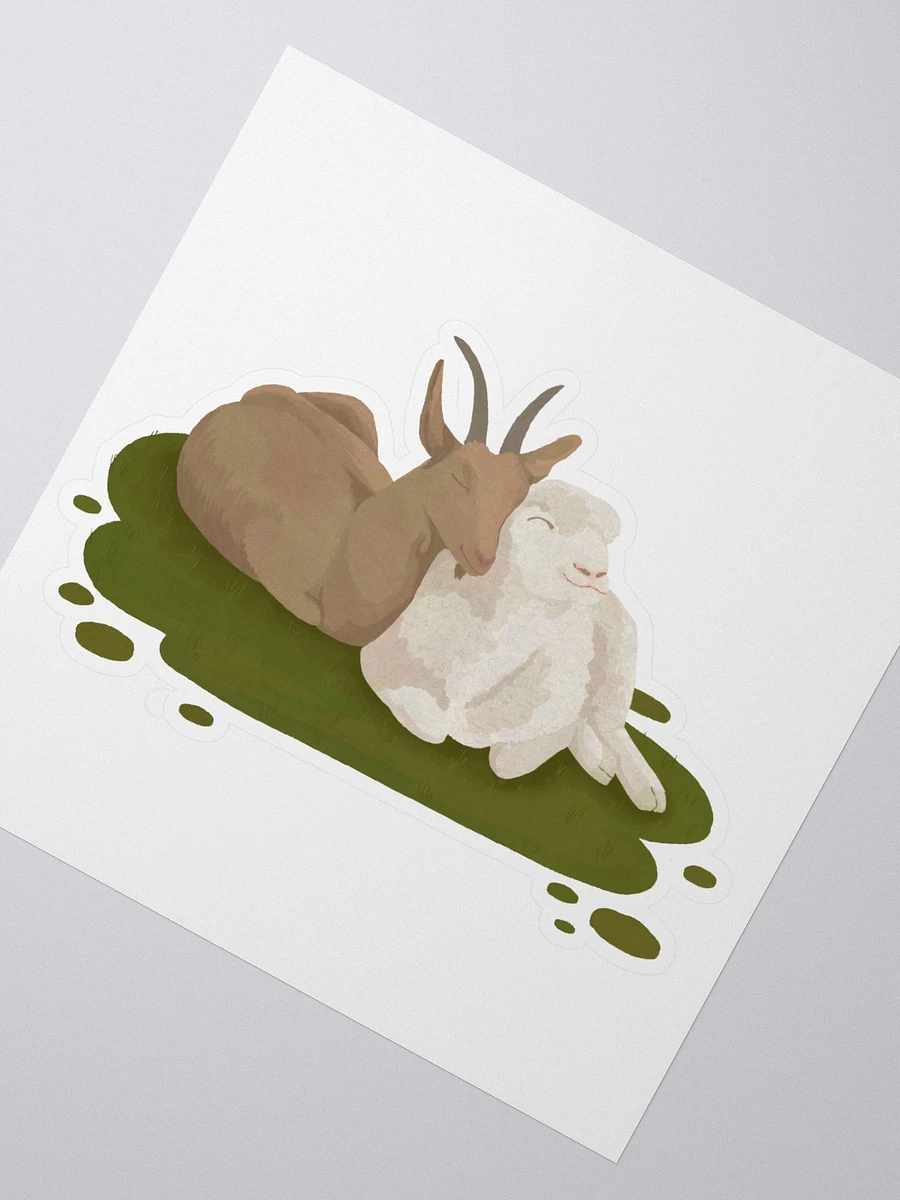 Cuddling Sheep and Goat Sticker product image (2)