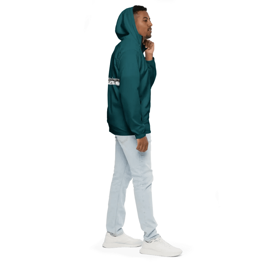 Teal Foss Tugboat Sketch Windbreaker product image (12)