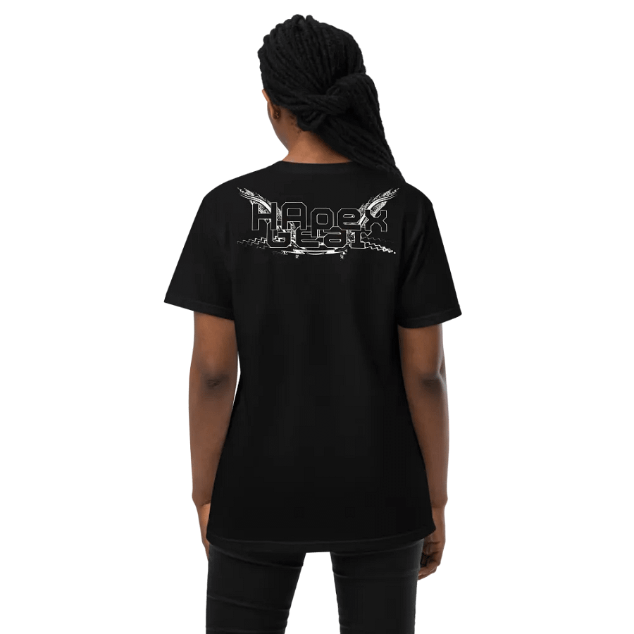 Unisex Garment-Dyed Pocket T-Shirt - Black HApex Gear White Logo product image (4)