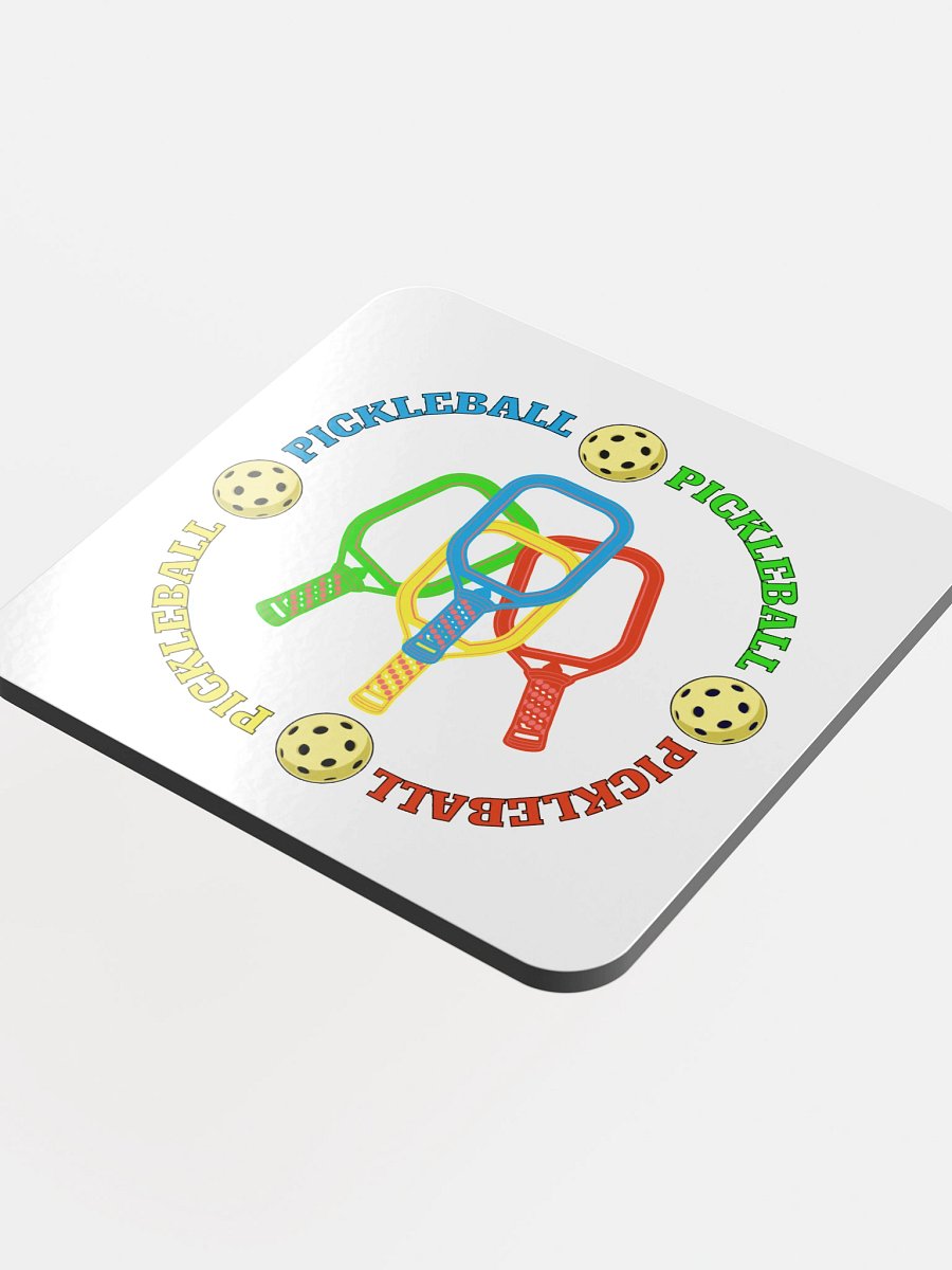 Pickleball Four Circle Colors Vibrant Paradise Coaster product image (4)