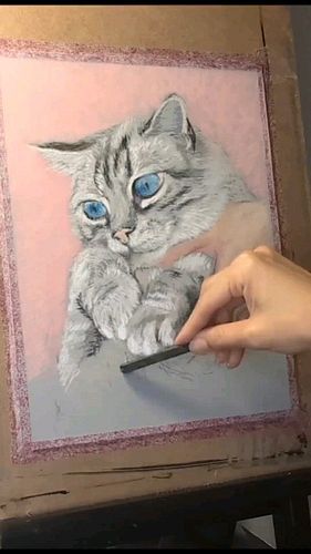 Just for fun. I filmed this video when I painted my first cat 