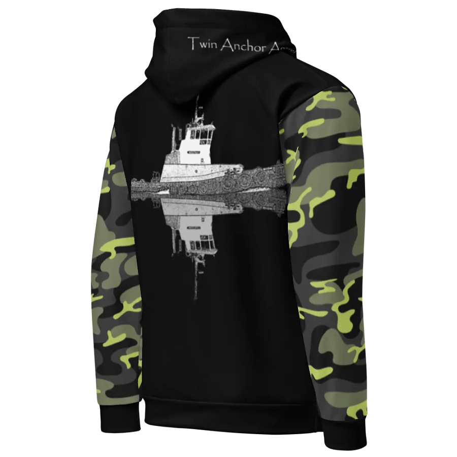 Camouflage & Black Westrac tug Hoodie product image (10)