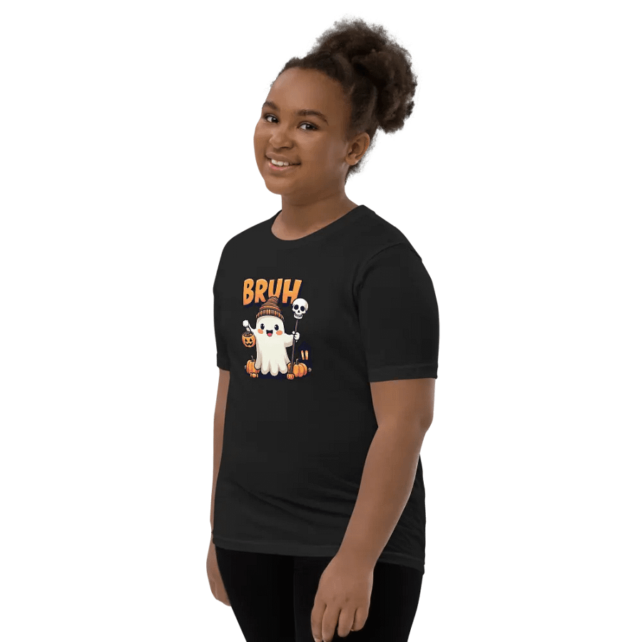 Spooky Ghost Bruh Halloween Youth T-Shirt product image (15)