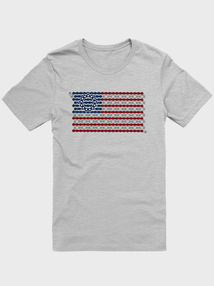 USA Betsy Ross Bike Chain Flag on Light Color Supersoft Tee product image (5)