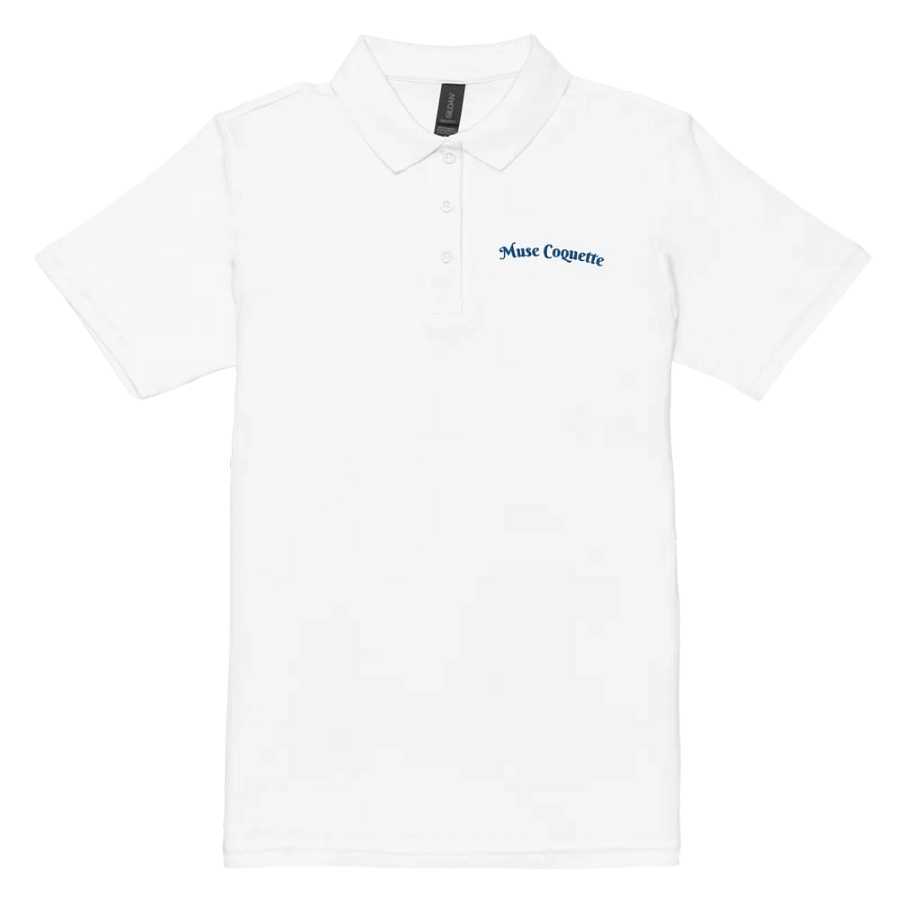 Women's Pique Polo Shirt (blue) product image (3)