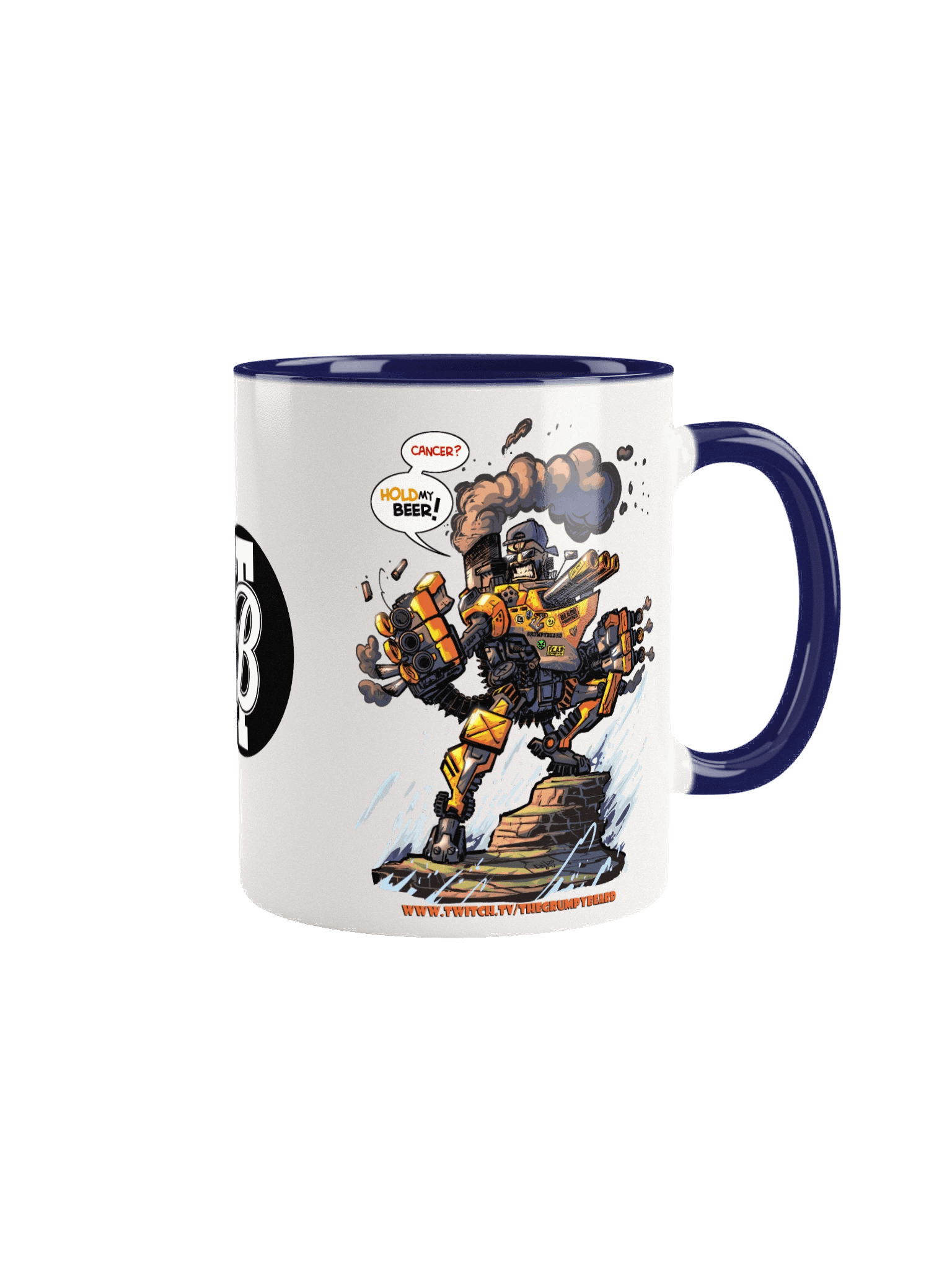 TGB - BattleShipMech "CANCER hold my BEER" Ceramic Mug product image (10)